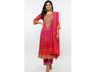 shop-now-pink-red-bandhej-suit-set-with-dupatta-small-0