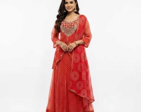 orange-bandhani-anarkali-suit-set-celebration-ready-rs-2299
