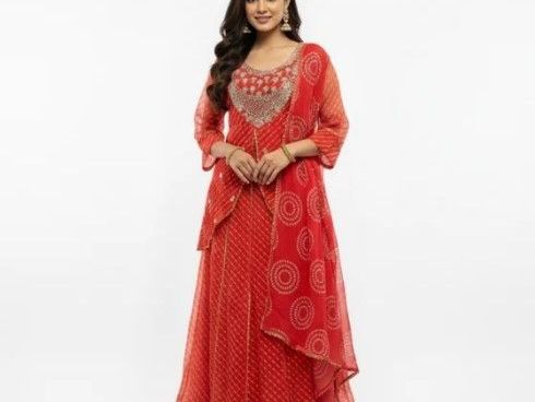orange-bandhani-anarkali-suit-set-celebration-ready-rs-2299