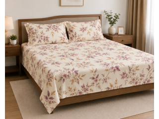 single-bedsheet-with-pillow-cover-245-gsm-pure-cotton-small-0