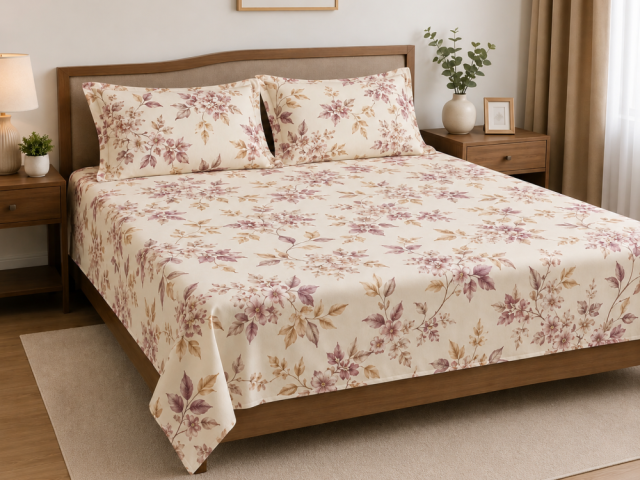 single-bedsheet-with-pillow-cover-245-gsm-pure-cotton