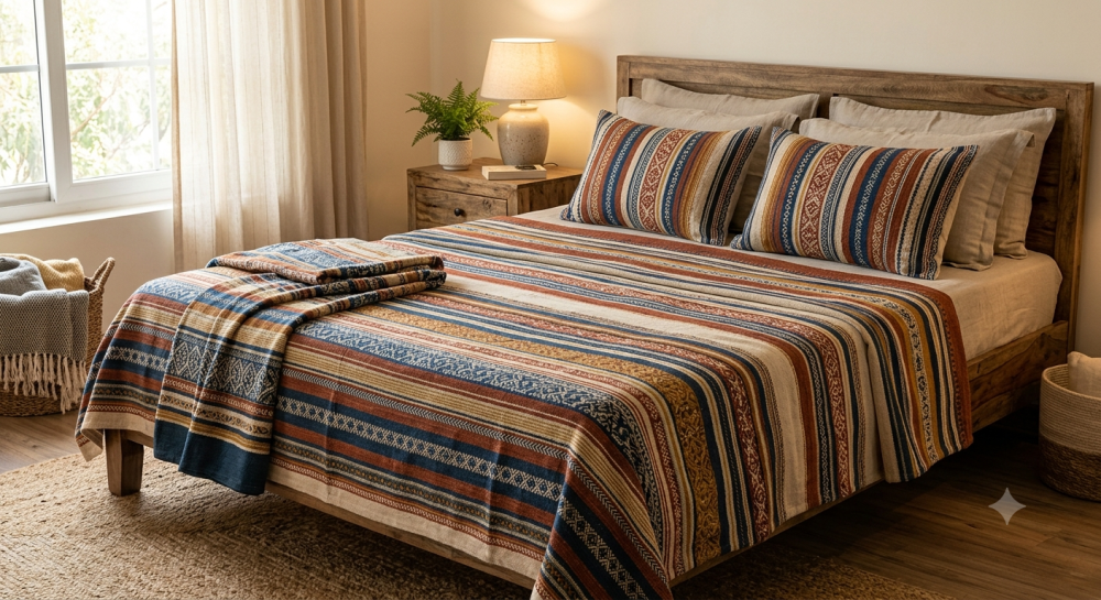 handloom-cotton-bedsheet-245-gsm-pure-cotton-210-tc-single-ply-big-0