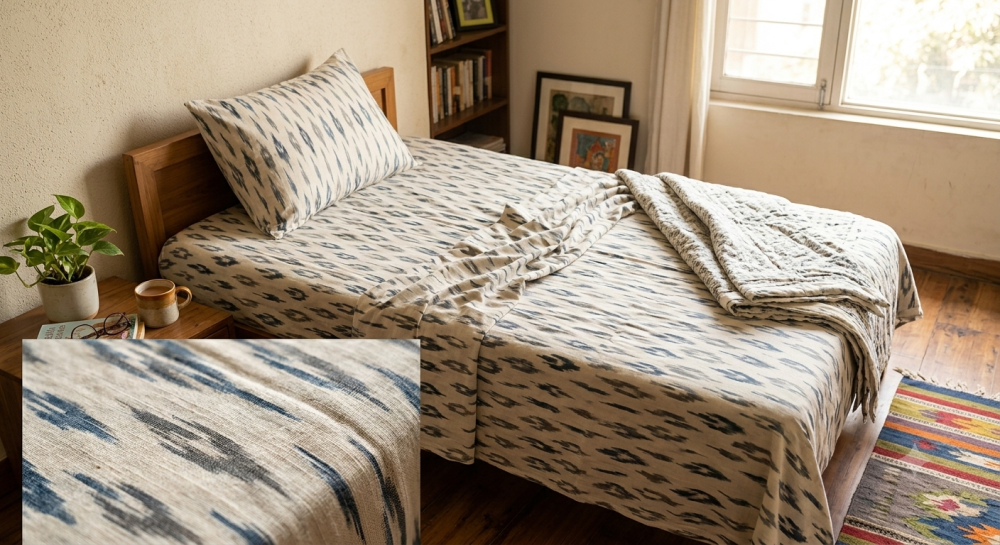 bedsheets-for-double-bed-with-2-pillow-covers-245-gsm-pure-cotton-big-0