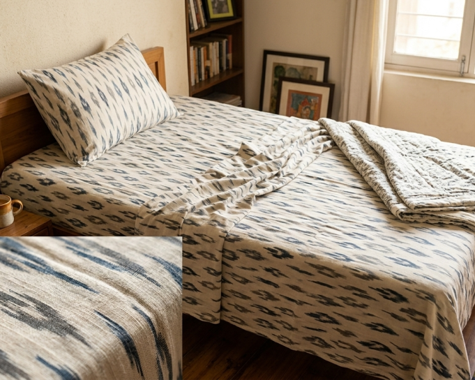 bedsheets-for-double-bed-with-2-pillow-covers-245-gsm-pure-cotton