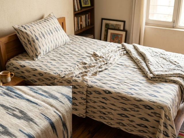 bedsheets-for-double-bed-with-2-pillow-covers-245-gsm-pure-cotton
