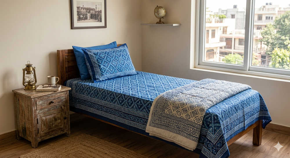 single-bedsheets-soft-durable-stylish-theindiglobal-big-0