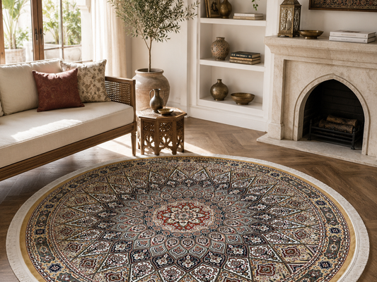 shop-stylish-round-rug-in-living-room-online-at-weave-and-design