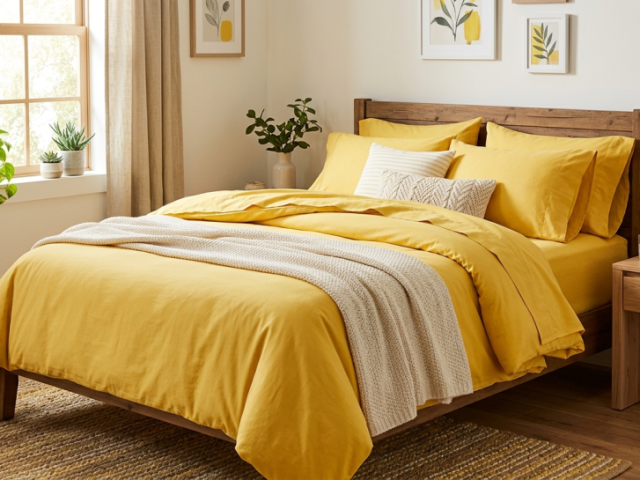 yellow-bedsheets-pure-cotton-245-gsm-handloom