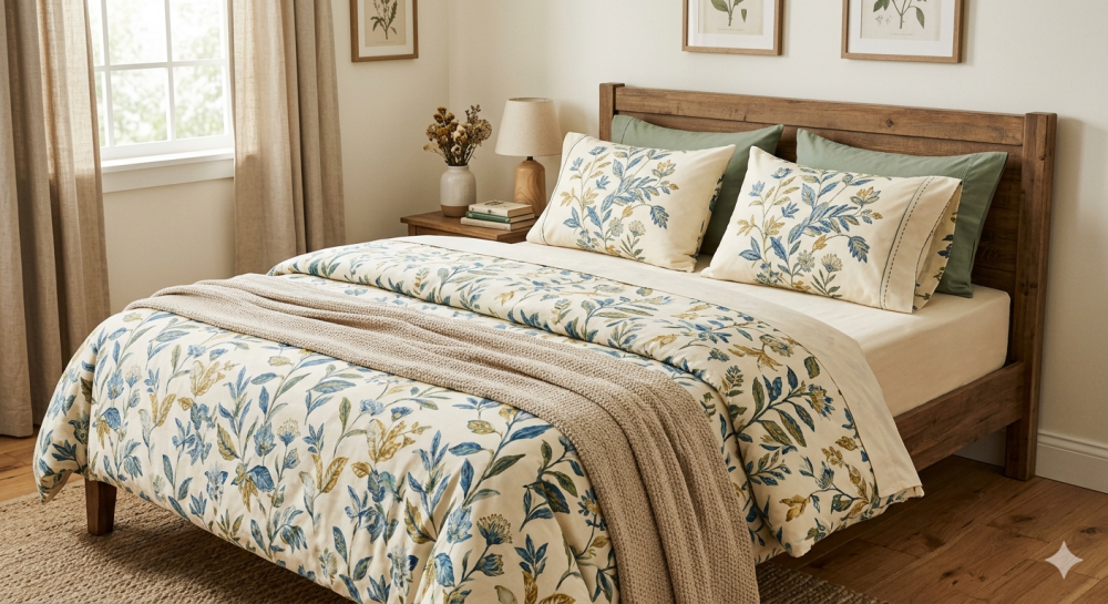 bedsheet-with-pillow-covers-245-gsm-pure-cotton-handloom-woven-big-0