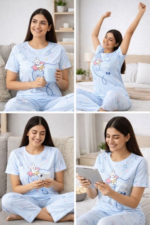 women-night-suit-cotton-printed-lavender-pajama-set-for-women-big-2