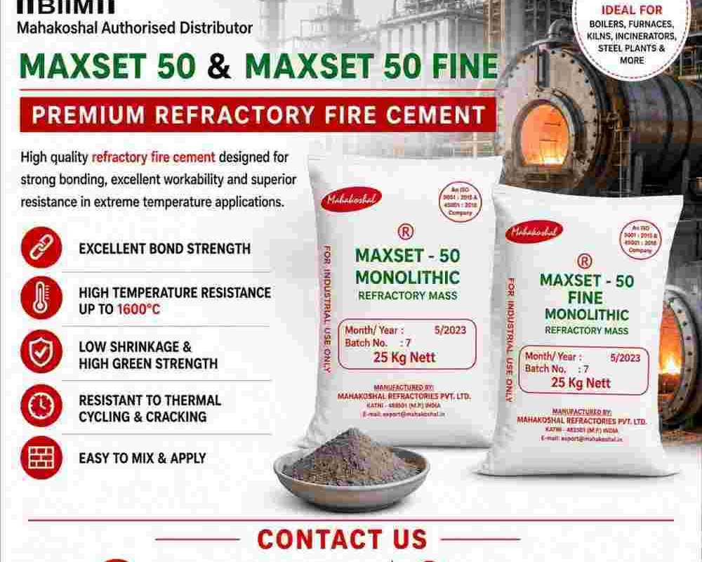 leading-supplier-of-maxset-50-refractory-mortar-in-india