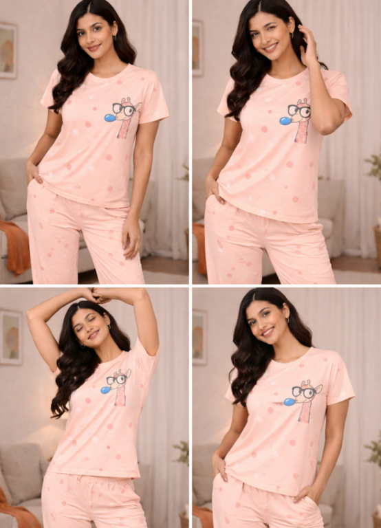 cute-sky-blue-women-night-suit-soft-cotton-sleepwear-set-big-1