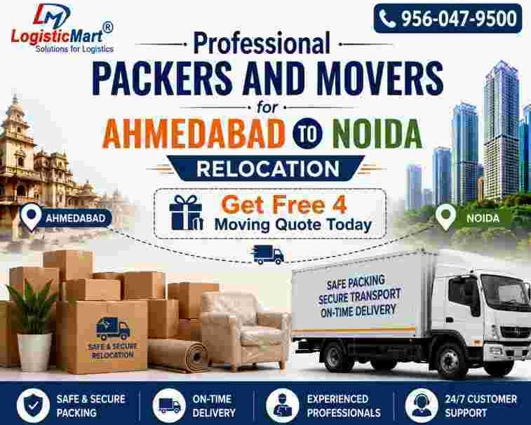 packers-and-movers-ahmedabad-to-noida-house-vehicle-shift
