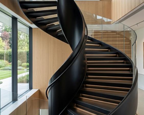 helical-staircase-fabrication-in-hyderabad-modern-curved-staircase-design
