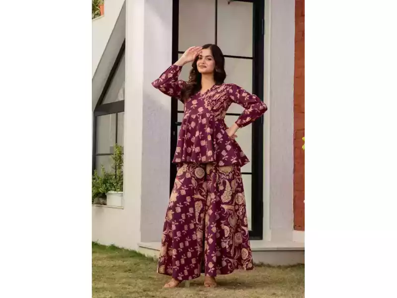 draksha-wine-printed-premium-cotton-co-ord-set-small-0