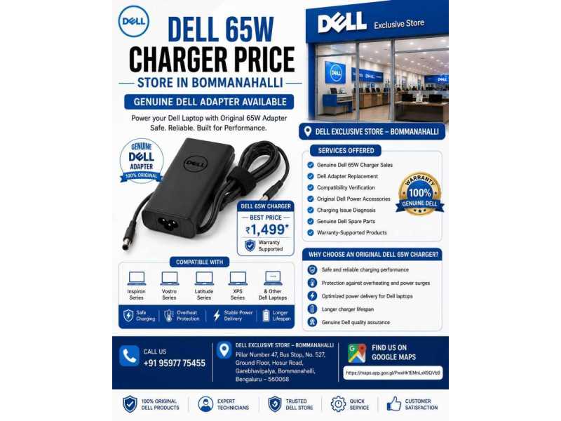 dell-65w-charger-price-store-in-bommanahalli-genuine-dell-adapter-small-0
