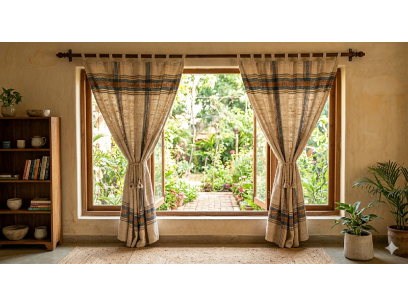 handloom-cotton-curtains-for-bedroom-245-gsm-natural-dyes-small-0
