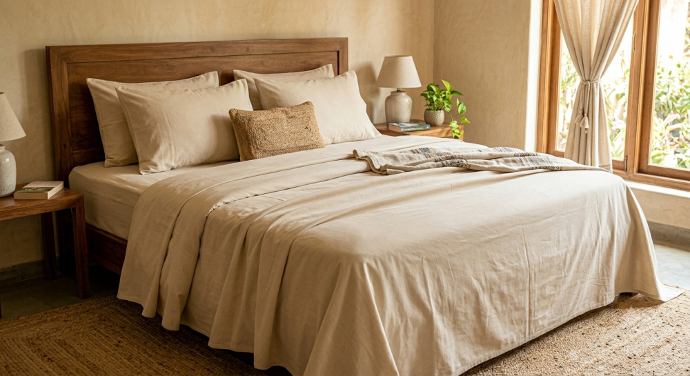 king-size-cotton-sheets-90x108-inches-245-gsm-theindiglobal-big-0