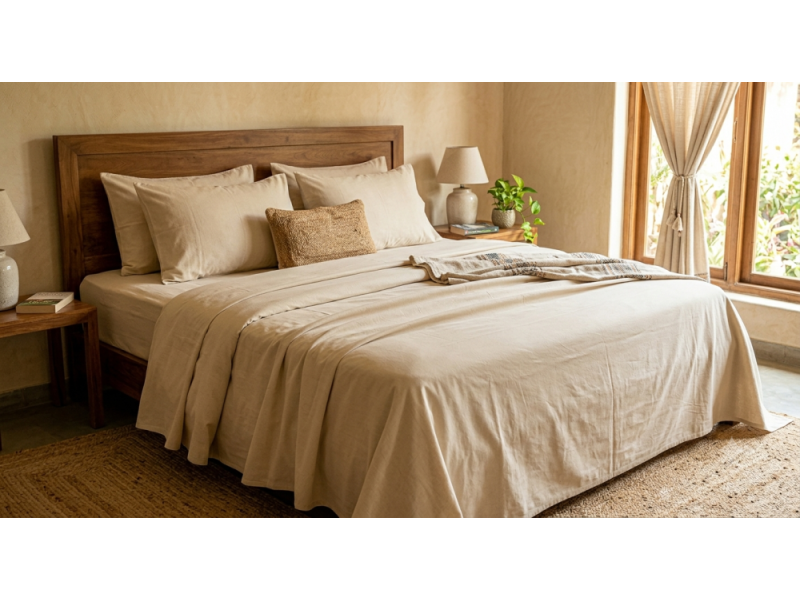 king-size-cotton-sheets-90x108-inches-245-gsm-theindiglobal-small-0