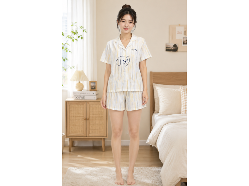 korean-women-short-set-soft-breathable-sleepwear-short-small-0