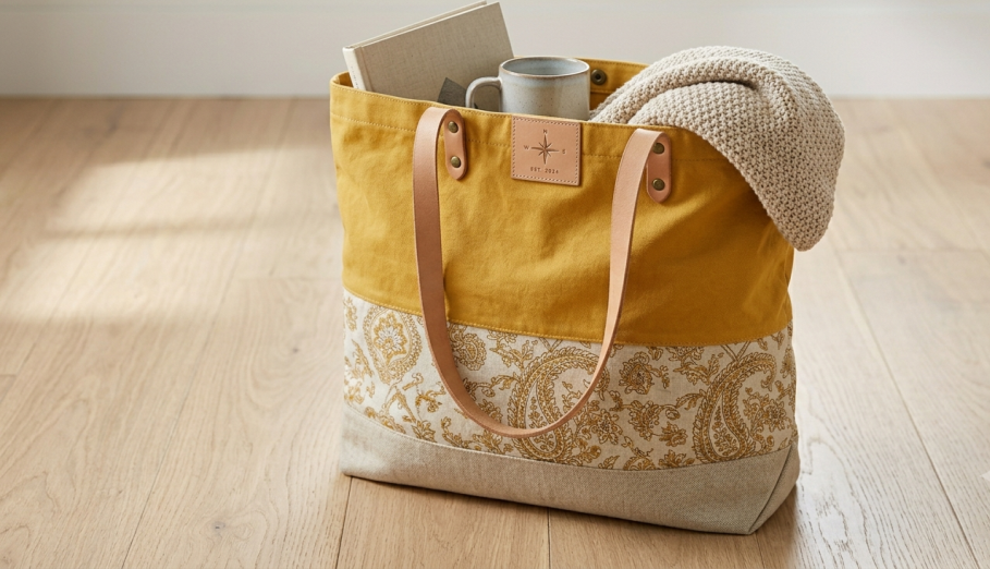 tote-bag-for-women-spacious-sturdy-stylish-theindiglobal-big-0