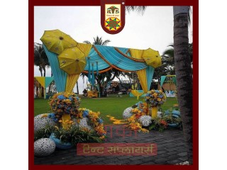 Wedding Decoration Yellow Theme Ranka Tent Suppliers.