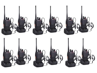 Buy Baofeng BF-888S Walkie Talkie 6 Pair with earpiece Shop Now