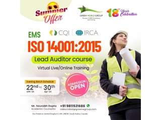 IRCA /CQI Lead auditor EMS course in Delhi