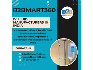 IV Fluid Manufacturers in India - B2bmart360