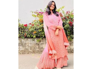 Buy Premium Pink Georgette Sharara sets Jhakhas