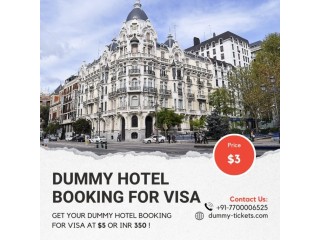 Get dummy hotel booking for visa at just $3 or INR 250!