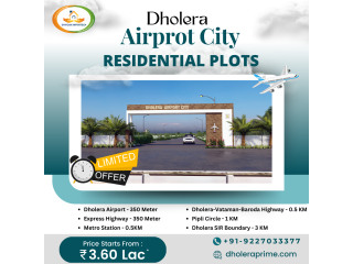 AFFORDABLE PLOT PRICE IN DHOLERA SMART CITY
