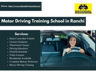 Improve Your Driving Skills With Motor Driving School in Ranchi
