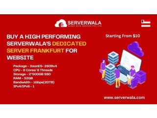 Buy a High Performing Serverwala’s Dedicated Server Frankfurt For Website