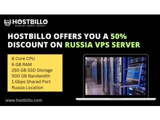 Hostbillo offers you a 50% discount on Russia VPS server