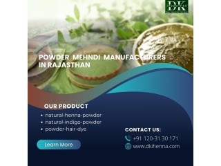 Powder Mehndi Manufacturers In Rajasthan