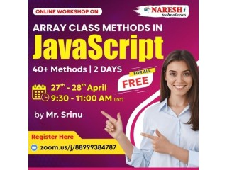 Best Free Workshop on Array Class Methods in JavaScript in Hyderabad 2024