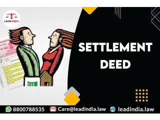 Lead india | leading legal firm | settlement deed