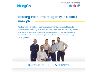 Leading Recruitment Agency in Noida | HiringGo