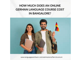 How much does an online German language course cost in Bangalore?