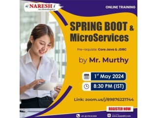 Best Spring Boot & MicroServices Online Training in Hyderabad 2024.