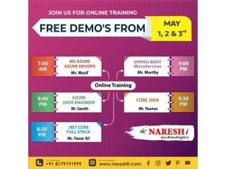 Attend Free Demos New Batches Starts in NareshIT @1st May 2024