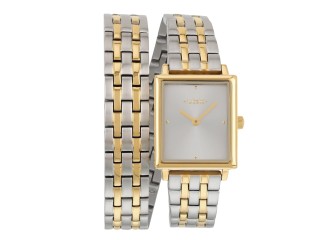 Buy Stylish Love Wrap Watch In Silver Stainless Steel Strap By Rubato