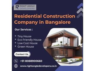 Residential Construction Company in Bangalore | Construction Company in Bangalore