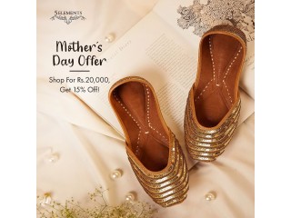 Mother's Day Special: Shop 20K, Get 15% Off - Gold Sequin Juttis | 5 Elements