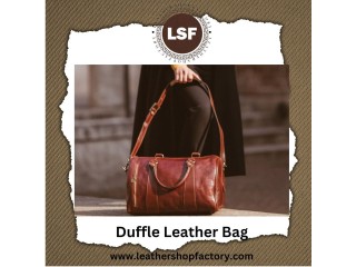 Stylish duffle leather bag - Leather Shop factory