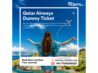 Secure your verified Qatar Airways dummy ticket at the unbelievable price