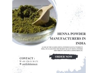 Henna Powder Manufacturers In India