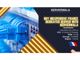Buy Inexpensive France Dedicated Server with Serverwala