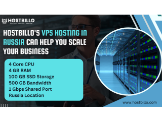 Hostbillo's VPS hosting in Russia can help you scale your business